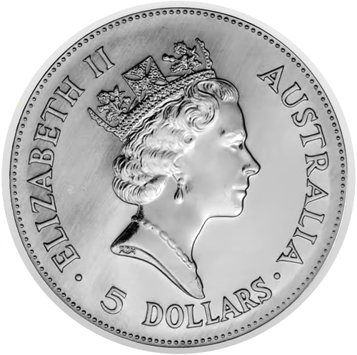 1990 Kookaburra Austrālija 1 oz sudraba monēta (2)