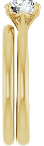 Sužadėtuvių Žiedas „Solitaire“ 585 Geltonojo Aukso Round 6.5mm (9)