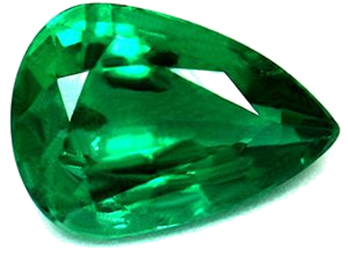 0.97 carat GREEN Pear Smaragdas (1)