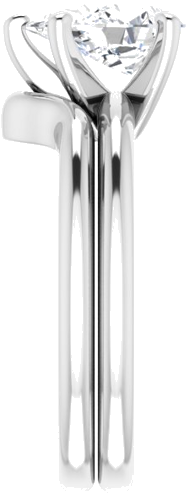Sužadėtuvių Žiedas „Solitaire“ 585 Baltojo Aukso Pear Shape 9mm x 6mm (9)