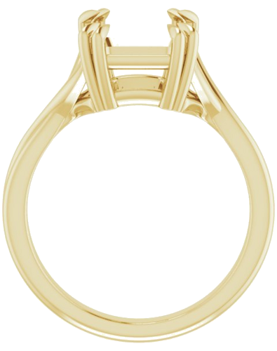 Sužadėtuvių Žiedas „Solitaire“ 585 Geltonojo Aukso Emerald 10mm x 8mm (2)