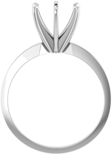 14K White 8.6-9.1 mm Round 6-Prong Solitaire Engagement Ring Mounting (2)