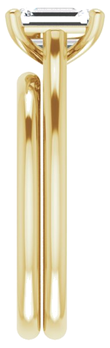 Sužadėtuvių Žiedas „Infinity-Inspired“ 585 Baltojo Ir Geltonojo Aukso Emerald 7mm x 5mm (9)