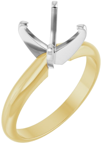 Sužadėtuvių Žiedas „Light Solitaire“ 585 Baltojo Ir Geltonojo Aukso Square 6mm (1)