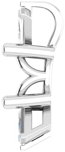 14K White 6 mm Round 1 6 CTW Natural Diamond Semi-Set Pendant (3)