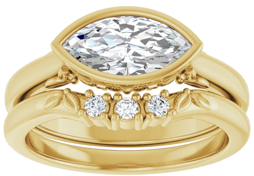 14K Yellow 10x5 mm Marquise Solitaire Engagement Ring Mounting (8)