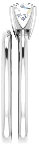 10K White  5.5 mm Round Solitaire Engagement Ring Mounting (9)