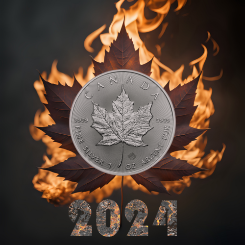 1 oz Кленов лист 2024 Канада сребърна монета (2)