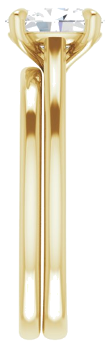 Sužadėtuvių Žiedas „Solitaire“ 750 Geltonojo Aukso Oval 8mm x 6mm (9)