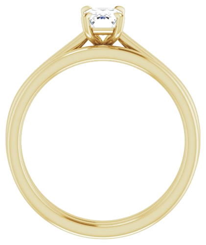 Sužadėtuvių Žiedas „Solitaire“ 585 Geltonojo Aukso Emerald 6mm x 4mm (7)