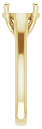 14K Yellow 9 mm Round Solitaire Engagement Ring Mounting (4)
