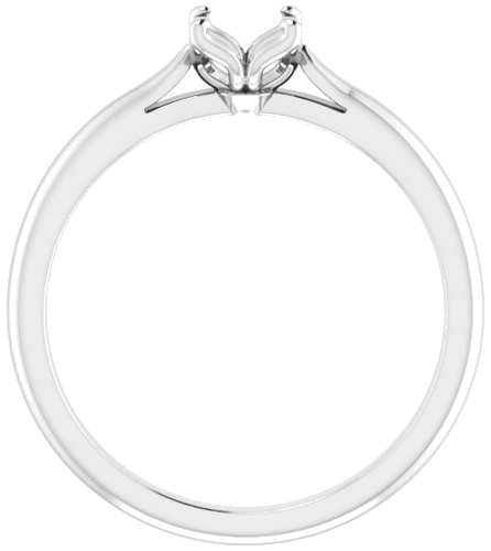 Sužadėtuvių Žiedas „Solitaire“ 14k white gold Square 4mm (2)