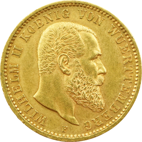 20 marku Virtembergas Vācijas impērijas zelta monēta - Vilhelms II (1894-1914) (1)
