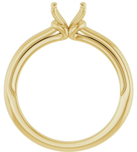 14K Yellow  6.5 mm Round Solitaire Engagement Ring Mounting (2)