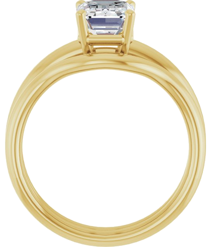 Sužadėtuvių Žiedas „Solitaire“ 585 Geltonojo Aukso Emerald 8mm x 6mm (7)