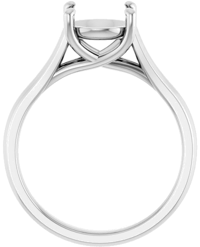 Platinum 8 mm Round Solitaire Engagement Ring Mounting (2)
