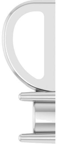 Pakabukas „Solitaire Charm“ 585 Baltojo Aukso Round 4mm (3)