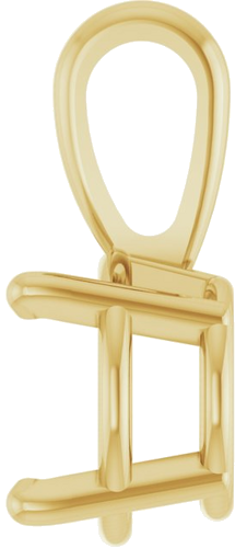 10K Yellow 7 mm Round 4-Prong Pendant Mounting (3)