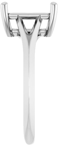 Sužadėtuvių Žiedas „Solitaire Split Shank“ 14k white gold Emerald 9mm x 7mm (4)