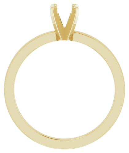 Sužadėtuvių Žiedas „Solitaire“ 585 Geltonojo Aukso Round 4.6mm (2)