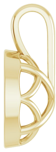 Pakabukas „Solitaire“ 585 Geltonojo Aukso Oval 12mm x 10mm (3)