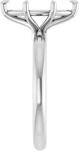 14K White 12x6 mm Marquise Solitaire Engagement Ring Mounting (4)