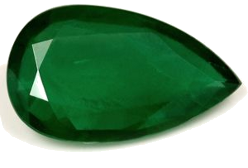 2.98 carat GREEN Pear Smaragdas (1)