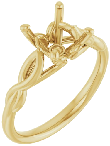 Sužadėtuvių Žiedas „Solitaire“ 585 Geltonojo Aukso Round 8mm (1)