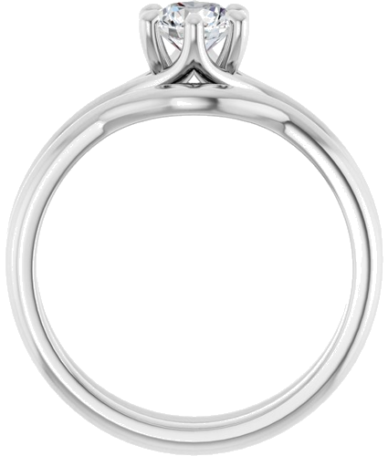 10K White 5.2 mm Round Engagement Ring Mounting (7)