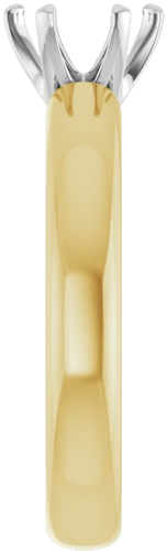 Sužadėtuvių Žiedas „Solitaire“ 585 Baltojo Ir Geltonojo Aukso Round 6.5mm (4)