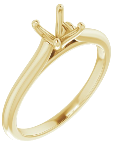 14K Yellow 5.5 mm Round Solitaire Engagement Ring Mounting (1)