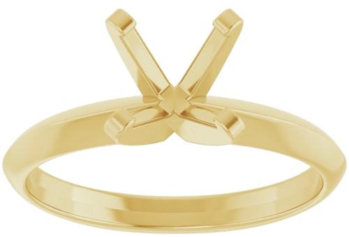 14K Yellow 7 mm Round Solitaire Engagement Ring Mounting (3)