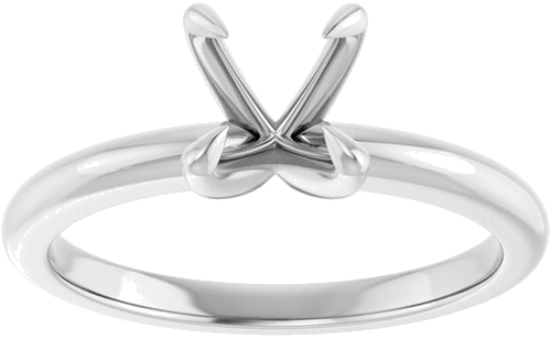 Sužadėtuvių Žiedas „Solitaire“ 585 Baltojo Aukso Round 6.5mm (3)