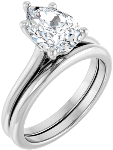 14K White 10x7 mm Pear Solitaire Engagement Ring Mounting (6)