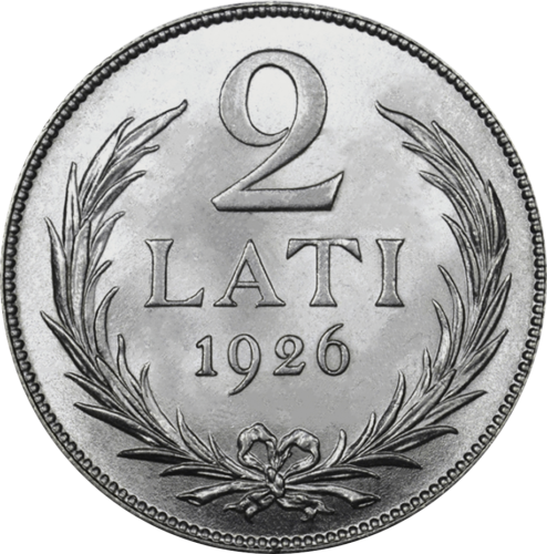 2 лата (1925-1926) Латвия серебряная монета (1)