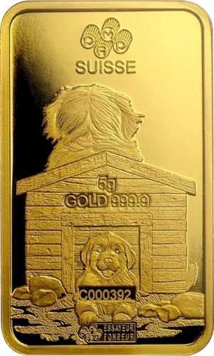 5 g Collectible (Lunar) Investment Gold Bar Year of the Dog 2018 PAMP (4)