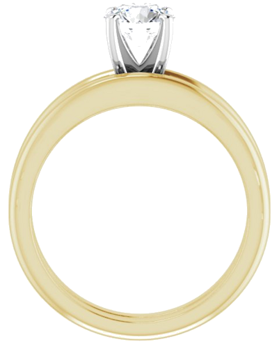 14K Yellow   White  5.8 mm Round Solitaire Engagement Ring Mounting (7)