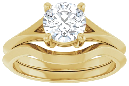 Sužadėtuvių Žiedas „Solitaire“ 585 Geltonojo Aukso Round 6.5mm (8)
