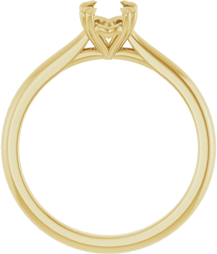 14K Yellow 7x5 mm Oval Solitaire Engagement Ring Mounting (2)
