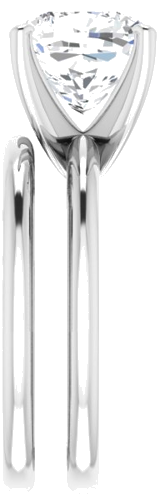 Sužadėtuvių Žiedas „Solitaire“ 585 Baltojo Aukso Cushion 9mm (9)