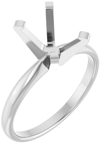 Sužadėtuvių Žiedas „Solitaire“ 585 Baltojo Aukso Emerald 8.5mm x 6.5mm (1)