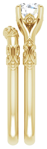 14K Yellow 5.2 mm Round Solitaire Engagement Ring Mounting (9)