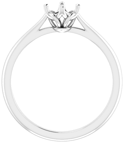 Sužadėtuvių Žiedas „Solitaire“ 585 Baltojo Aukso Round 5.2mm (2)