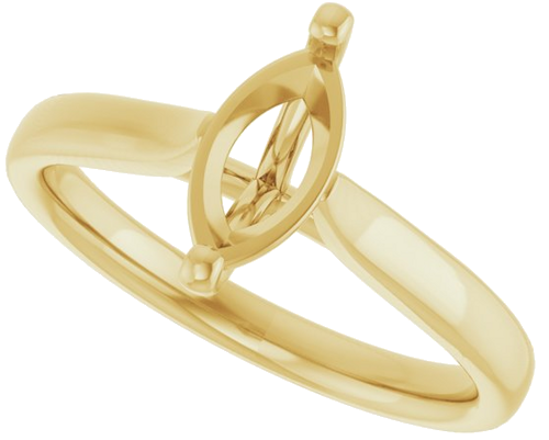 Sužadėtuvių Žiedas 14k yellow gold Marquise 9mm x 4.5mm (5)