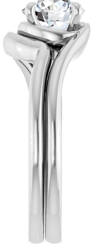 Sužadėtuvių Žiedas „Solitaire“ 585 Baltojo Aukso Round 6.5mm (9)
