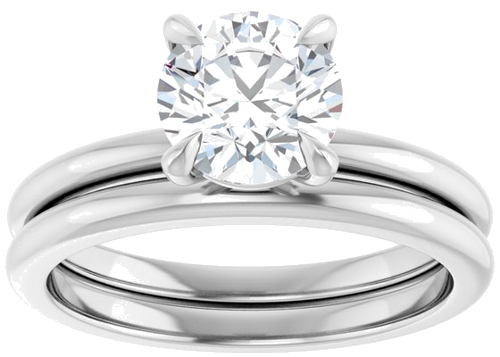 14K White 7 mm Round Solitaire Engagement Ring Mounting (6)