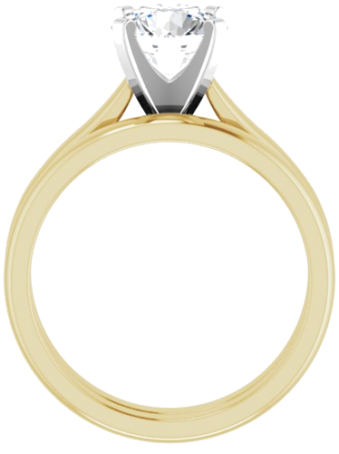 Sužadėtuvių Žiedas „Solitaire“ 585 Baltojo Ir Geltonojo Aukso Round 7.5mm (6)