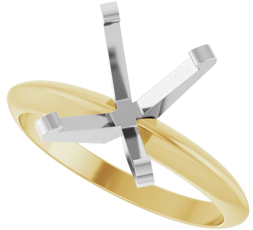 Sužadėtuvių Žiedas „Solitaire“ 585 Baltojo Ir Geltonojo Aukso Oval 10mm x 8mm (5)