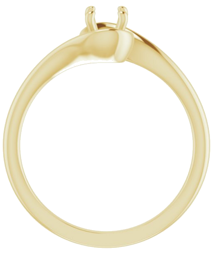 14K Yellow 4.1 mm Round Engagement Ring Mounting (2)