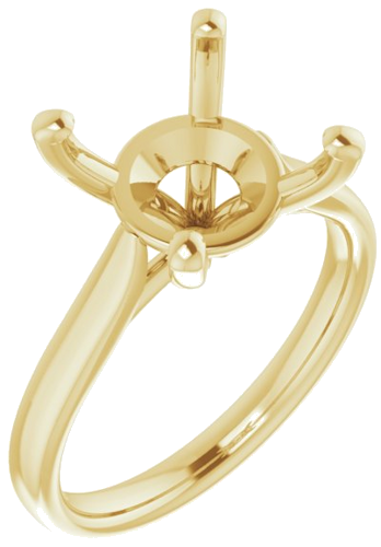 Sužadėtuvių Žiedas „Solitaire“ 585 Geltonojo Aukso Round 11mm (1)